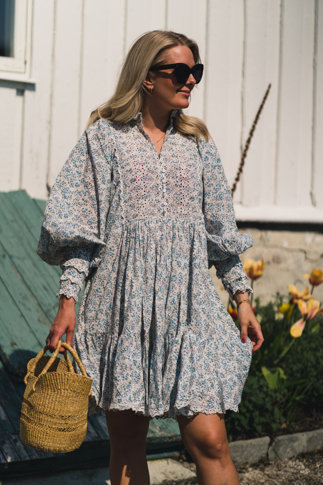 white christmas dresses Cotton Slub Shift Dress Blomstrete – byDryss main image 0
