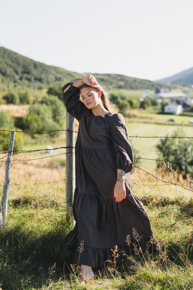 Muse Linen Dark Brown - Vakre Vene