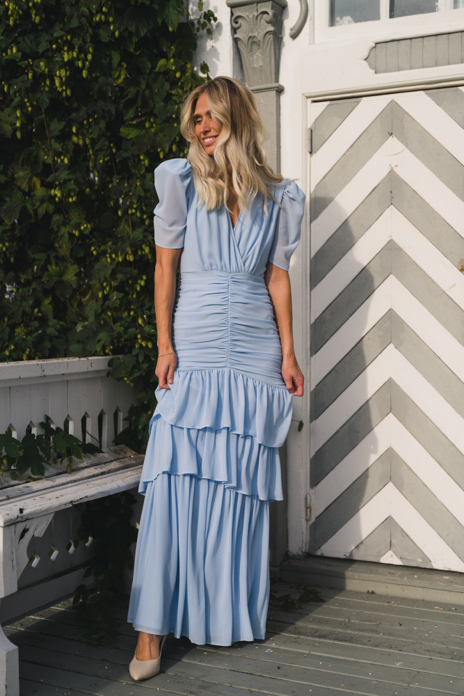 Jenna Maxi Dress Light Blue  - Vakre Vene