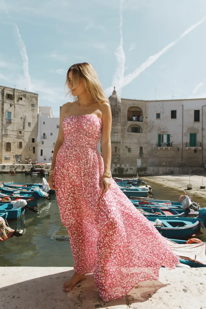 Bree Dress Berry Viola Print - Vakre Vene