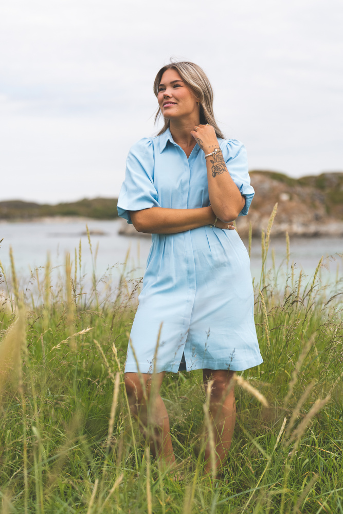 Asana 2/4 Dress Airy Blue - Vakre Vene